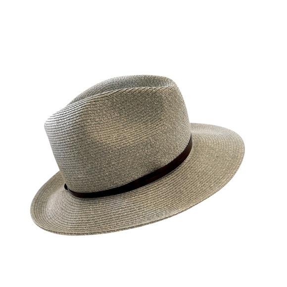 Travaux En Cours Straw Fedora Hat in Sage Size 56 - Picture 8 of 16